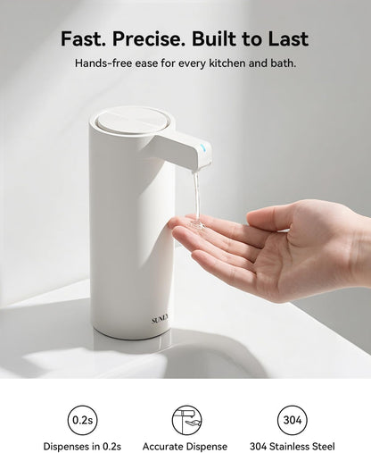 SUNLY Touchless Automatic Soap Dispenser – Clog-Free Pump, 0.2s Fast Sensor, USB-C Rechargeable, Smudge-Resistant Stainless Steel, for Kitchen & Bathroom Soap Dispenser