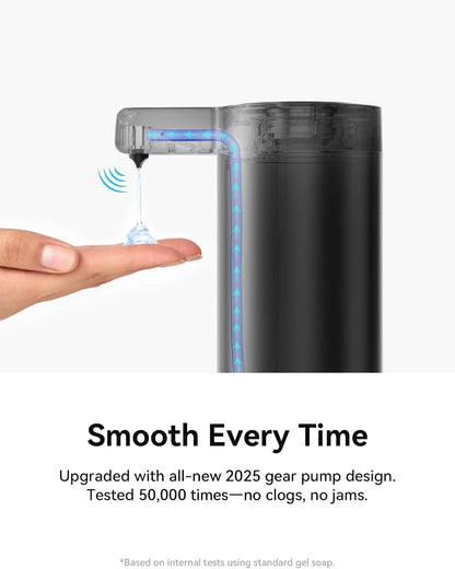 SUNLY Touchless Automatic Soap Dispenser – Clog-Free Pump, 0.2s Fast Sensor, USB-C Rechargeable, Smudge-Resistant Stainless Steel, for Kitchen & Bathroom Soap Dispenser