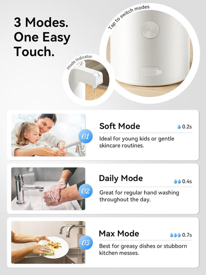 SUNLY Touchless Automatic Soap Dispenser – Clog-Free Pump, 0.2s Fast Sensor, USB-C Rechargeable, Smudge-Resistant Stainless Steel, for Kitchen & Bathroom Soap Dispenser