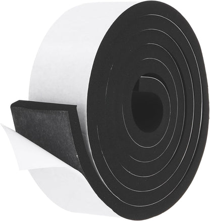PATIKIL Weather Stripping Door Seal Strip, 3/8 Inch x 1/4 Inch x 32 Ft Self Adhesive Soundproof High Density Foam Tape Insulation for Door Window Air Conditioning, White - Colors A
