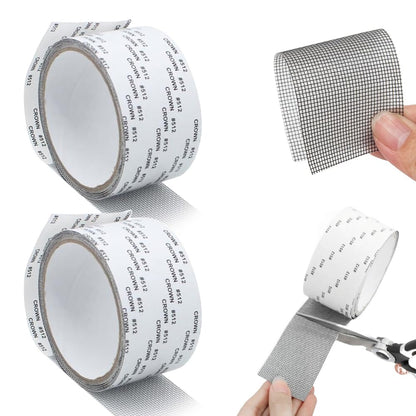Screen Repair Tape,2in X 6.56 FT Window Screen Door Repair Kit,Screen Tape Mesh Repair,Strong Adhesive Fiberglass Mesh Patch Tape (Gray-1PC)