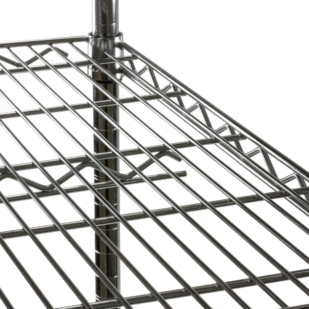 Shelving Inc. 12" d x 30" w Chrome Wire Shelving with 2 Tier Shelves, Weight Capacity 800lbs Per Shelf