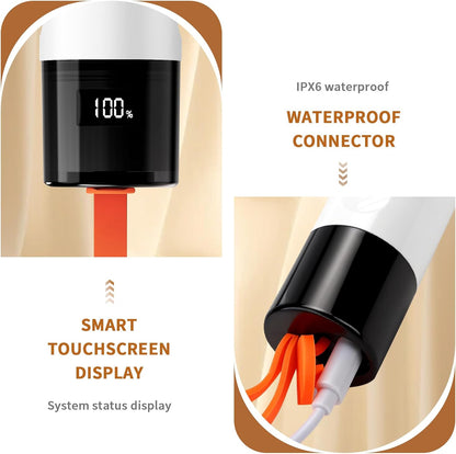 Electric Spin Scrubber, Cordless Waterproof Electric Scrub Brush with Dual Speed Settings, Smart Display, and 5 Replaceable Brush Heads for Bathroom, Kitchen, and Floor Cleaning