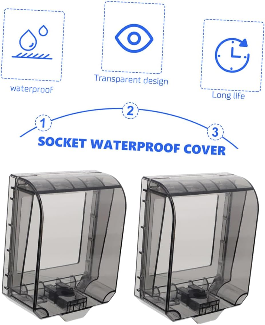 Outanaya Waterproof Outdoor Socket Cover In-Use Design Weatherproof Electrical Outlet Protection for GFCI and Decorator Outlets 1 Set