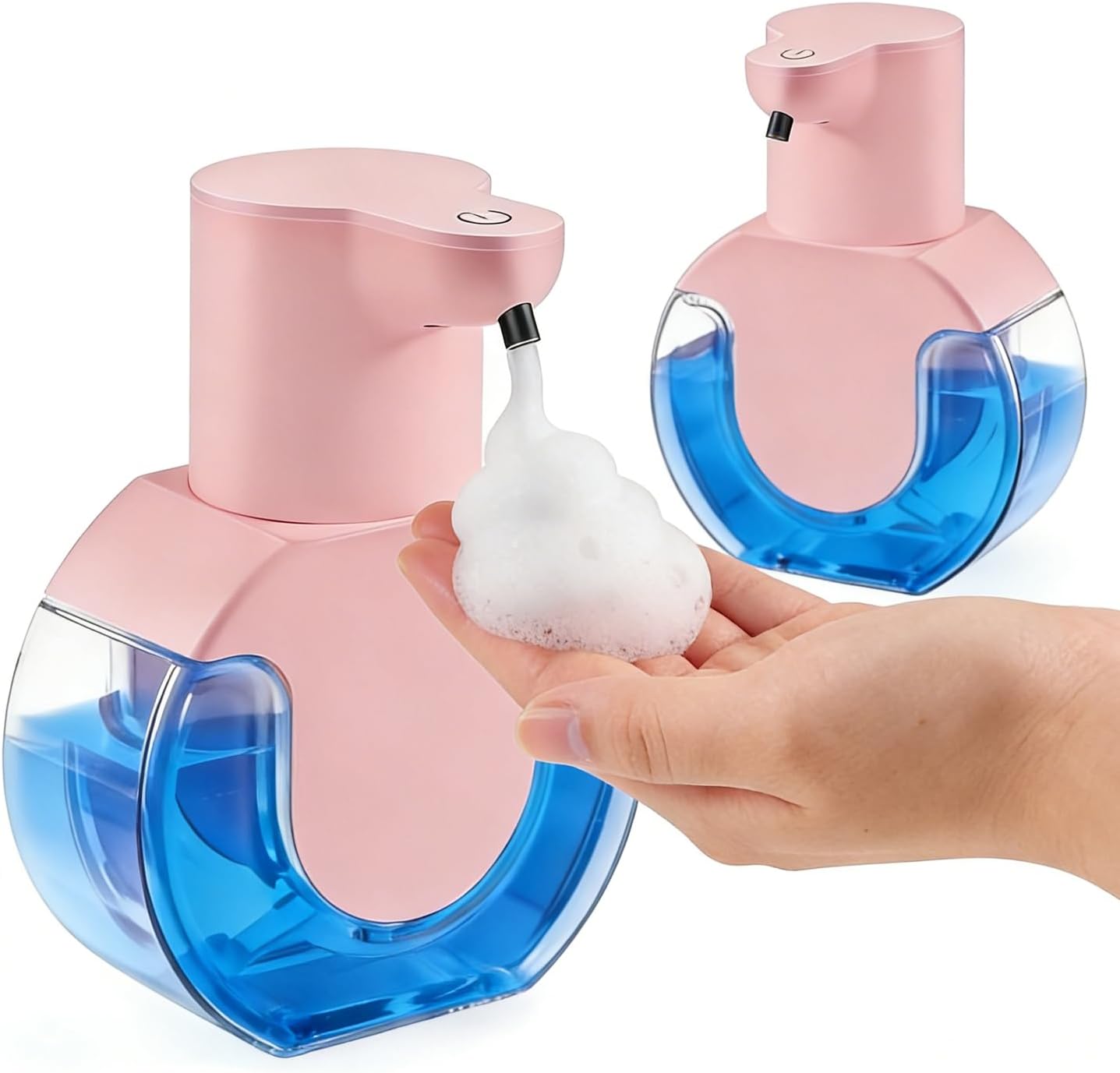 Automatic Soap Dispenser Touchless,Rechargeable Foaming Soap Dispenser,15oz/420ml Smart Hand Soap Dispensers,4-Level Adjustable,Wall Mount for Bathroom Kitchen Dish Soap,Hands-Free