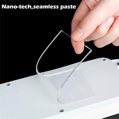 ikaufen Heavy Duty Nano Double Sided Tape, Removable Clear Adhesive Tape, Washable & Reusable Nano Grip Tape for Rug Fixing, Home Decor, Office Organization (6M/19.7FT) (1)