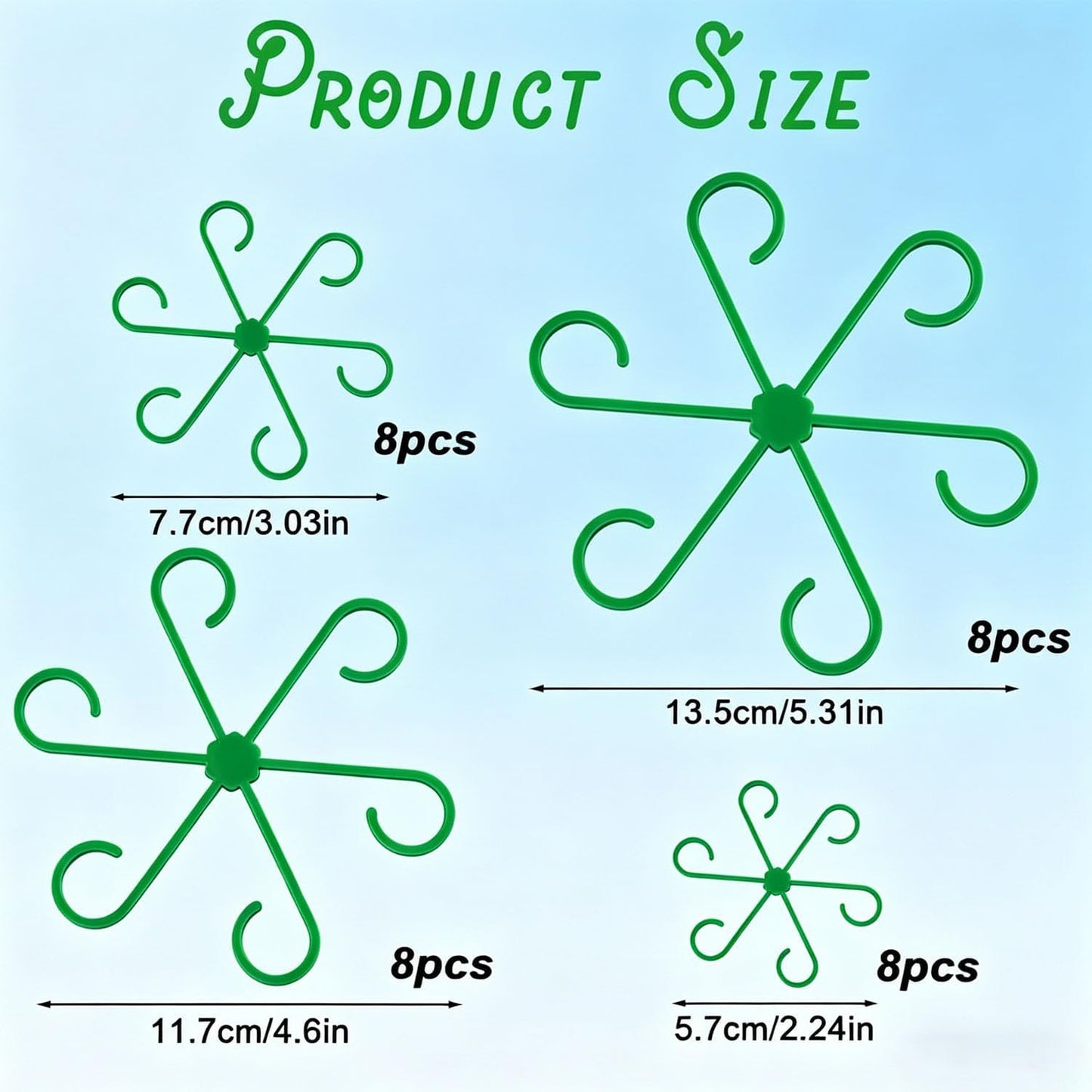 4 Sizes Plant Stem Support for Indoor Outdoor, 2026 New 4 Sizes Reusable Plant Stabilizer for Climbing Plants, Plants Accessories Garden Tools