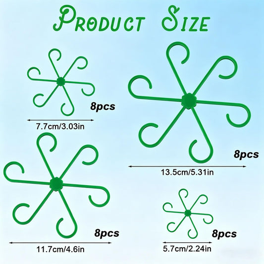 4 Sizes Plant Stem Support for Indoor Outdoor, 2026 New 4 Sizes Reusable Plant Stabilizer for Climbing Plants, Plants Accessories Garden Tools