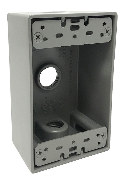 Sealproof 1-Gang Extra Deep Weatherproof in Use Outdoor Duplex Outlet Cover with Box Kit, Lockable, UL Extra Duty Compliant, 18 Configurations