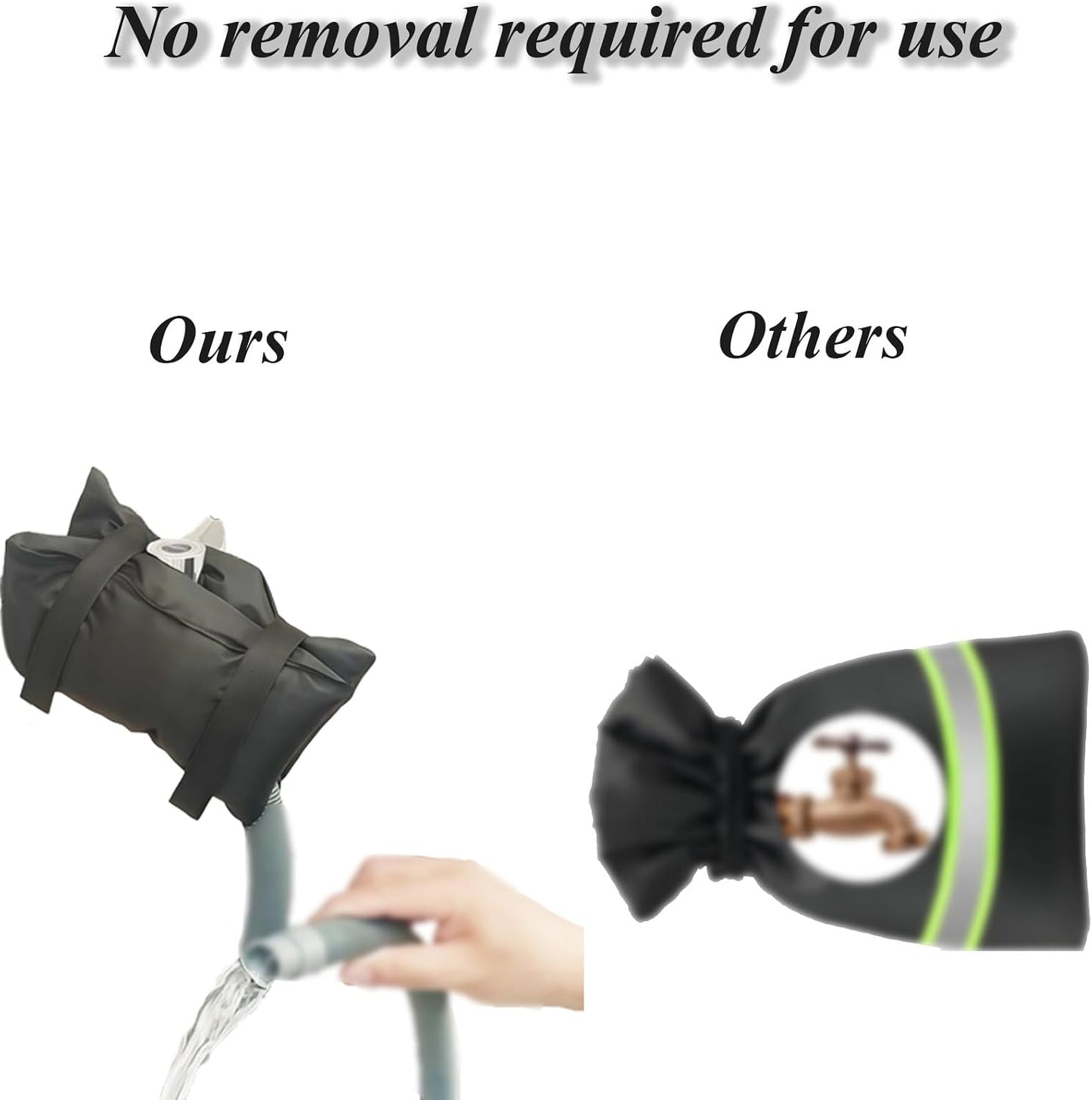 2 Pack Outdoor Faucet Covers for Winter Freeze Protection,Stay-On Leather Material Design 10.2"H×8.3"W Faucet Socks for Winter Waterproof Reusable Hose Bibs Insulated Spigot Cover (2)