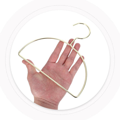 Kisangel 5pcs Wall Mounted Semi-Circle Iron Clothes Hangers in Golden Color, Easy Assembly and Slip-Resistant Drying Rack for Scarves and Towels, for Laundry Room and Closet Organization