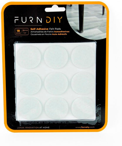 Furndiy Felt Furniture Pads for Hardwood Floors, Self-Adhesive Felt Pad for Chairs & Seat Legs, Easy Slide, Anti Scratch, Noise Stopper, Bumper & Buffer, Floor Protection - Based in USA - 0.8'' Black