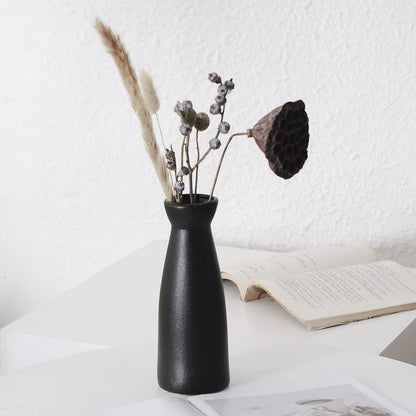 CEMABT Beige Ceramic vase Set-3 Small Flower vases for Decor,Modern Boho Farmhouse Home Decor,Decorative vase for Pampas Grass&Dried Flowers,idea Shelf,Table,Bookshelf ，Entryway- Distressed