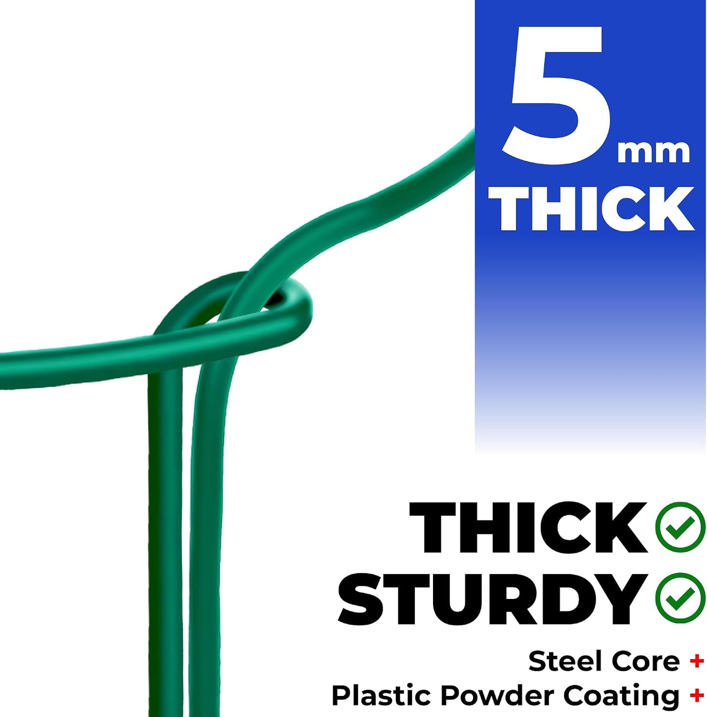 K-Brands 12 Pack Plant Support Stakes – Heavy-Duty Half Round Peony Support Ring and Cage for Indoor and Outdoor Plants – Peony, Tomato, Hydrangea, Rose 10" Wide x 16" High