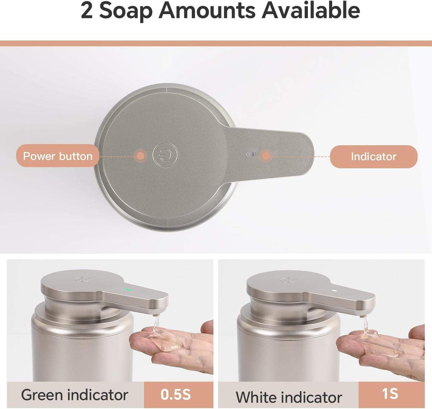 LAOPAO Automatic Foaming Soap Dispenser Plastic, Rechargeable Touchless Foam Hand Soap Dispenser for Bathroom, ABS Soap Pump for Kitchen, Water-Resistant, Xmas Gift 10oz, Plastic (NOT Metal)