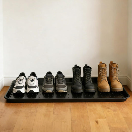 SUNGOOYUE Boot Trays for Entryway Boot Tray, 30X15 Inch Mat for Mud Snow Rain By Entryway Door Nan (Grey)