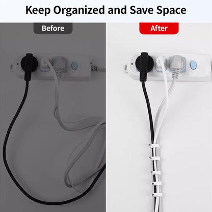 LeMotech Cable Clips, 1000pcs 8mm Wire Wall Clips with Steel Nails, Coaxial Nail Clamps for Cable Cord Management RG6 RG59 CAT5e CAT6 RJ45 Ethernet Cable Clamps, White
