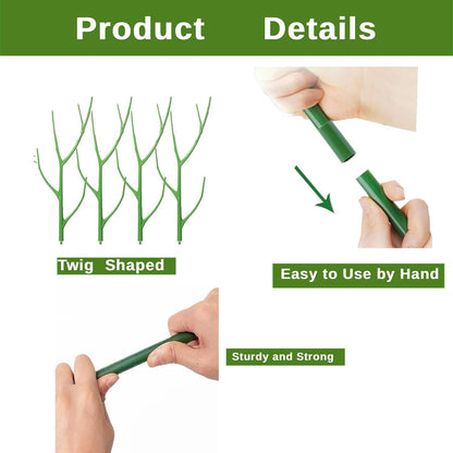 10 Pack Stackable Monstera Plant Support Stakes, Climbing Plants Support Monstera Trellis for Indoor, Alternative to Moss Pole (25inch/10 Pack)