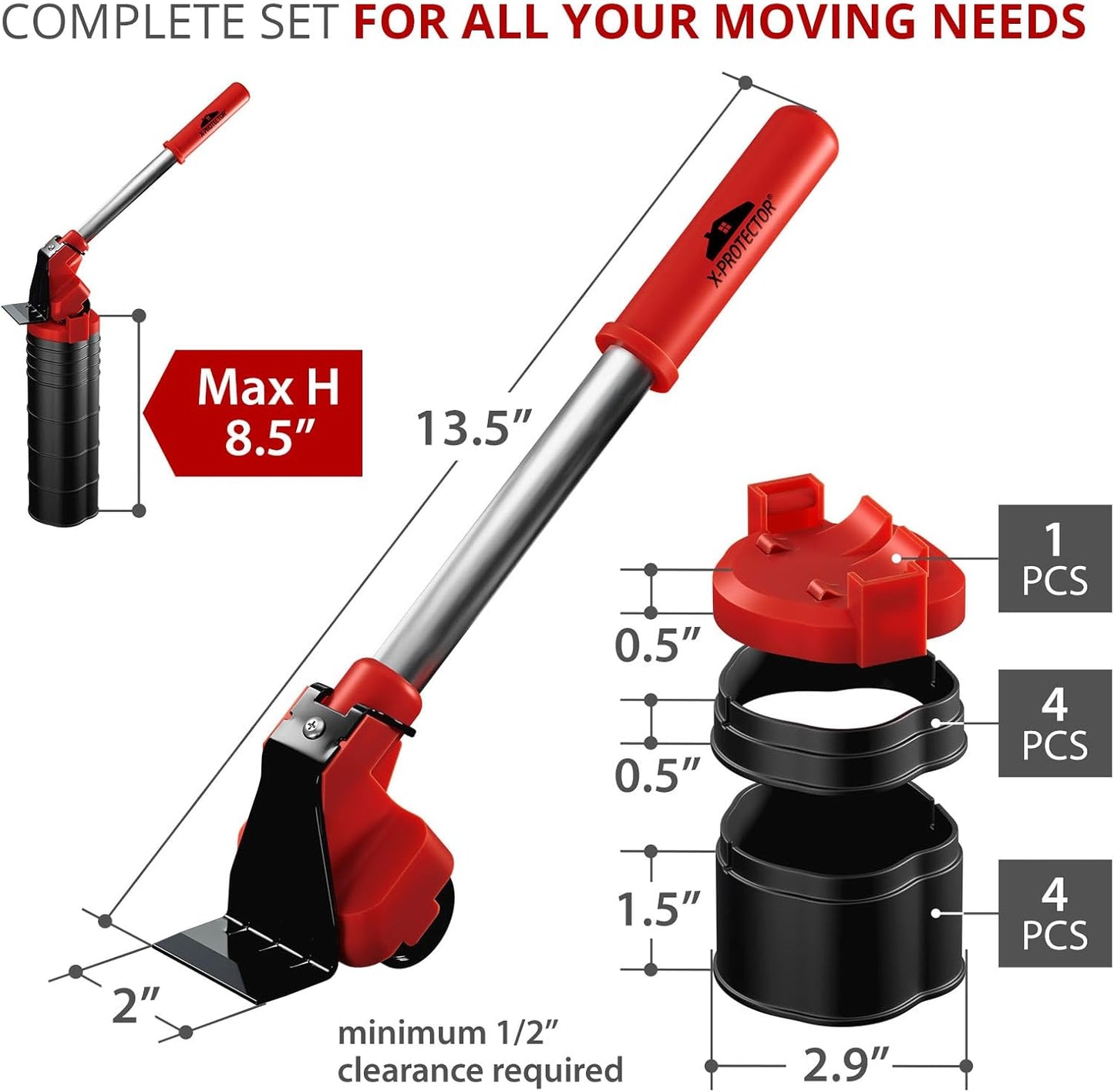 X-Protector Felt Furniture Sliders for Hardwood Floors 24 PCS 1” - Self-Adhesive Furniture Slider - Heavy-Duty Furniture Movers for Hard Surfaces - Felt Sliders - Move Your Furniture Easily!