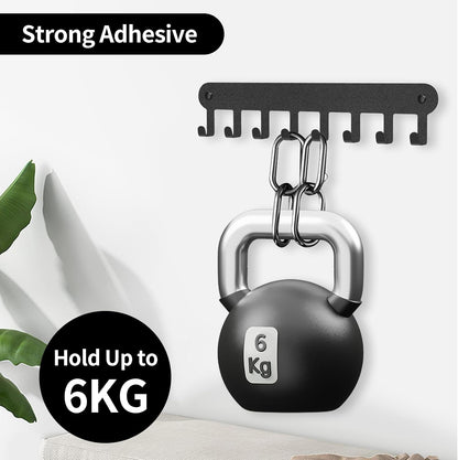 2 Pack Key Holder Wall Mount, Wall Mount Key Holder, Key Hooks Hanging Keys, Key Hanger with 8 Hooks, No-Drill Decorative White Key Rack for Living Room, Kitchen, or Bathroom