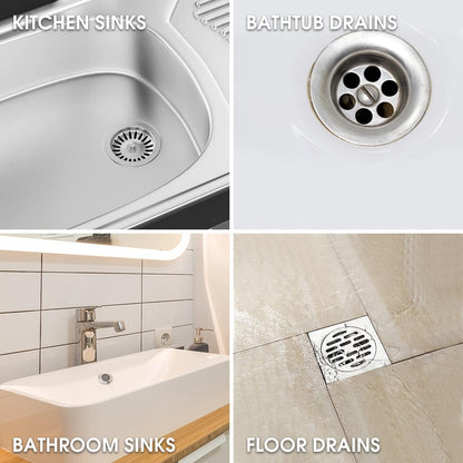 Lemon Scent Bio-Flow Drain Strips - 12 Strips | L-Wash Drain Cleaner & Odor Remover Sticks - Keeps Pipes Fresh