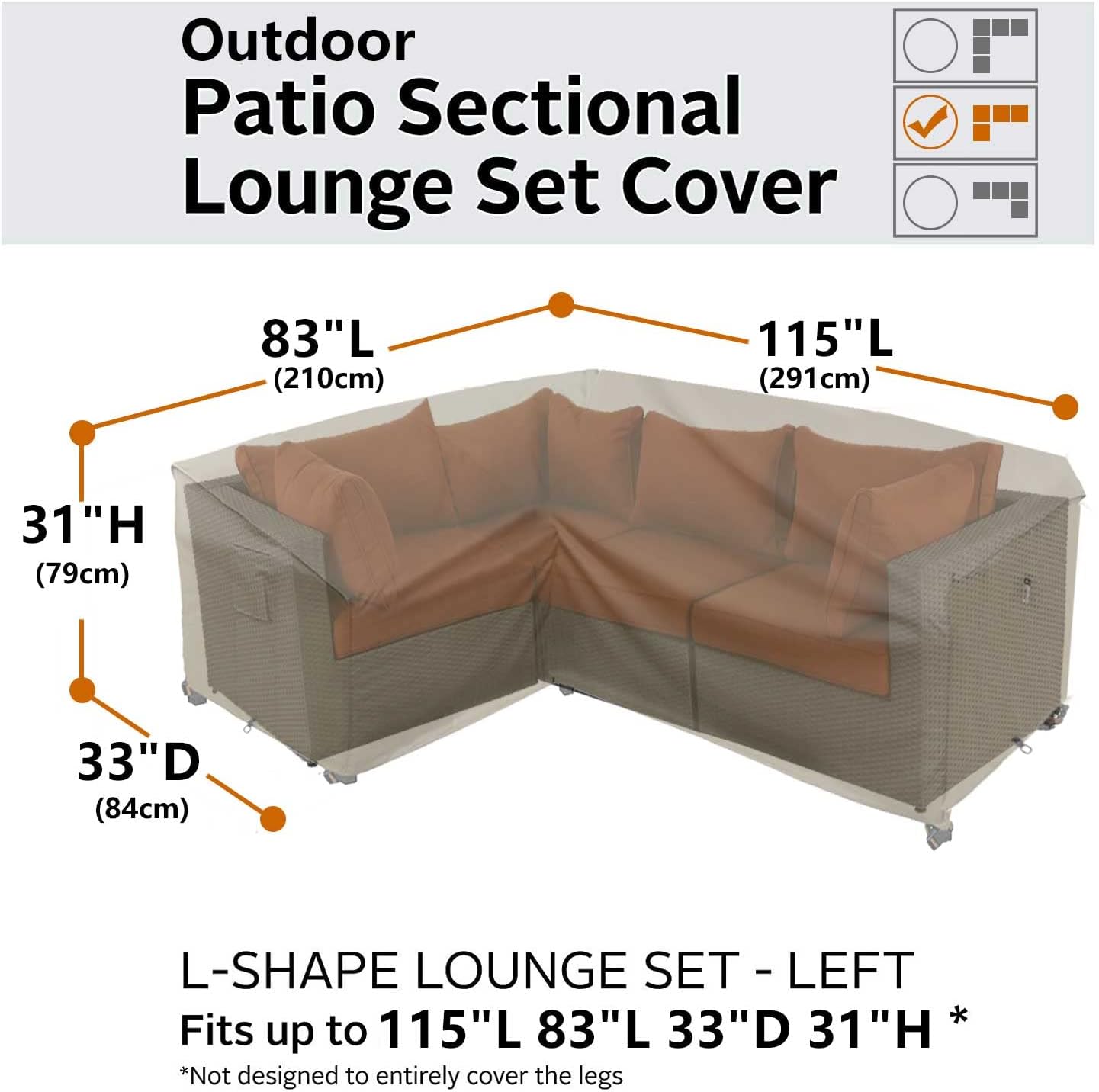 Patio Deck Box Cover, 63x30 Inch Fire Pit Covers with Straps and Handles, Waterproof Heavy Duty Outdoor Furniture Winter Cover for Keter, Suncast, Lifetime Container