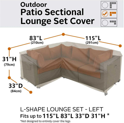 Patio Deck Box Cover, 63x30 Inch Fire Pit Covers with Straps and Handles, Waterproof Heavy Duty Outdoor Furniture Winter Cover for Keter, Suncast, Lifetime Container