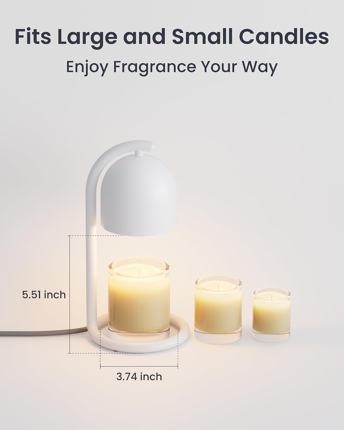 SwitchBot Smart Candle Warmer Lamp with Timer & Voice Control — Dimmable Flameless Candle Wax Melter, Matter-Enabled for Apple Home & Alexa, Birthday & Mother's Day, Gift for Women, Home Decor