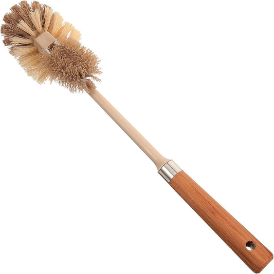 Long Handle Toilet Brush Cleaner Narrow Scrub Brush for Bathroom Toilet Bowl Cleaning Under Rim and Hard-to-Reach Areas