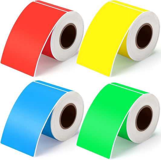 Marspark 1000 Pieces Colored Moving Labels Stickers 3 x 5 Inch Rectangular Colored Sticker Reusable Removable Stickers Coding Labels Adhesive Tags for Boxes Storage Bins Inventory Organize(Multicolor)