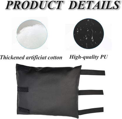 2 Pack Outdoor Faucet Covers for Winter Freeze Protection,Stay-On Leather Material Design 10.2"H×8.3"W Faucet Socks for Winter Waterproof Reusable Hose Bibs Insulated Spigot Cover (2)