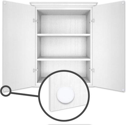 Furniture Felt Pads 3/8" (10mm) Diameter Round 3M Self Adhesive Protects Kitchen Cabinets, Drawers, Desks and Furniture Against Bumps and Scratches 100 Pack - Grey