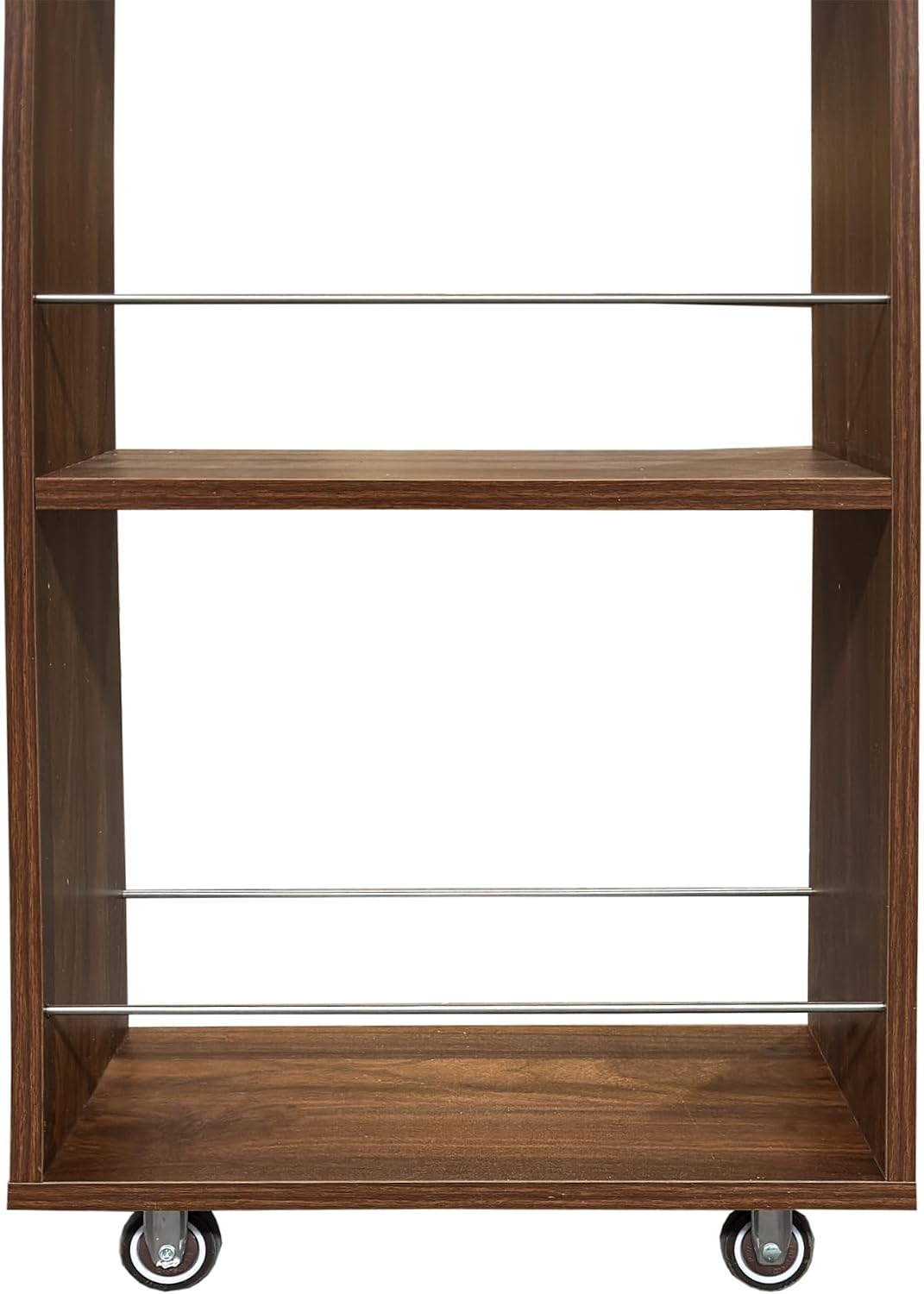 7 Tier Narrow Rolling Storage Cart - Slim Pull-Out for Next to Fridge, Wooden Multi-Functional Kitchen & Laundry Organizer with Open Shelves - Space-Saving Rolling Design, Fits Tight Spaces (White)
