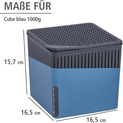 WENKO Dehumidifier Small, Portable, Compact and Rechargeable, Moisture Absorber for Bathroom, Bedroom, Garage, Closet, 2800 Cubic Feet, 2.2lbs, White, 6.18 x 6.5 x 6.5, 2.2 lbs