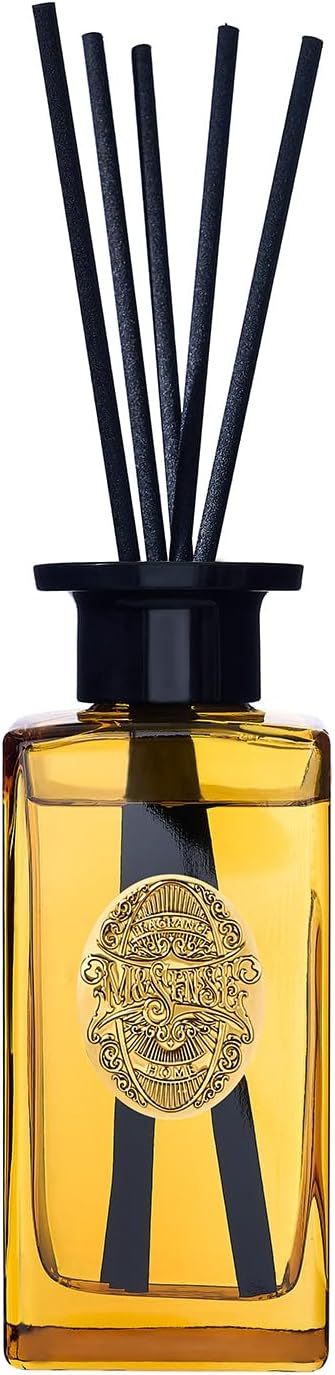 M&SENSE 6.3 oz Large Reed Diffuser Set | Lime+Basil Scent Oil Diffuser with Sticks | Hotel Collection Non-Toxic Home Fragrance |for Bedroom Bathroom Living Room - Colors A
