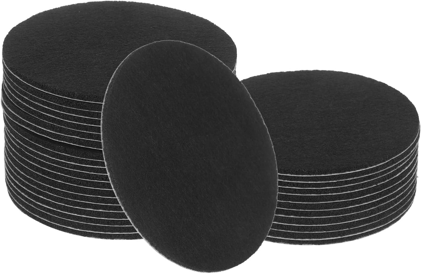 uxcell 32Pcs Non Slip Furniture Pads, 3" Round Self Adhesive Felt Bumpers Noise Reducing Furniture Feet Floor Protector for Chairs Tables Furniture Legs (White 0.2" Thick) - Colors B