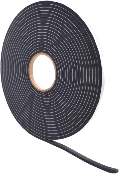 WOD Insulation Foam Tape Self Adhesive - 1/16 Thick x 3/16 Width - 150 feet - Made in USA Weather Stripping, HVAC, Sealing Doors, Windows, Pipes, Cooling, Sound Proof, and Air Conditioning.