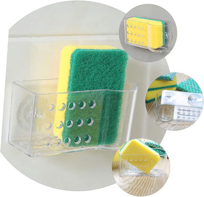 2 Pcs Wall Mounted Kitchen Drying Rack Practical Sponge Holder for Scouring Pads Lightweight Storage for Rags Cleaning Cloths No Drilling Required Space Saving Design