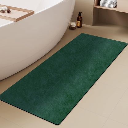 TYUU Bath Mat, Bathroom Rugs Non Slip Washable Thin Absorbent Quick Dry Bath Mat Fits Under Door Bathroom Floor Mat Perfect for Bath, Shower, or Sink 16"x24" Dark Grey