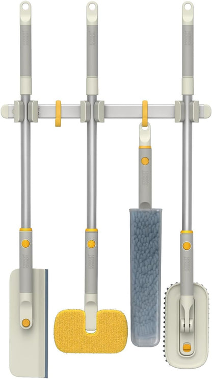 Joseph Joseph CleanTech 2-in-1 Tile and Tub Scrubber and Grout Cleaning Brush with V-Shaped Bristles