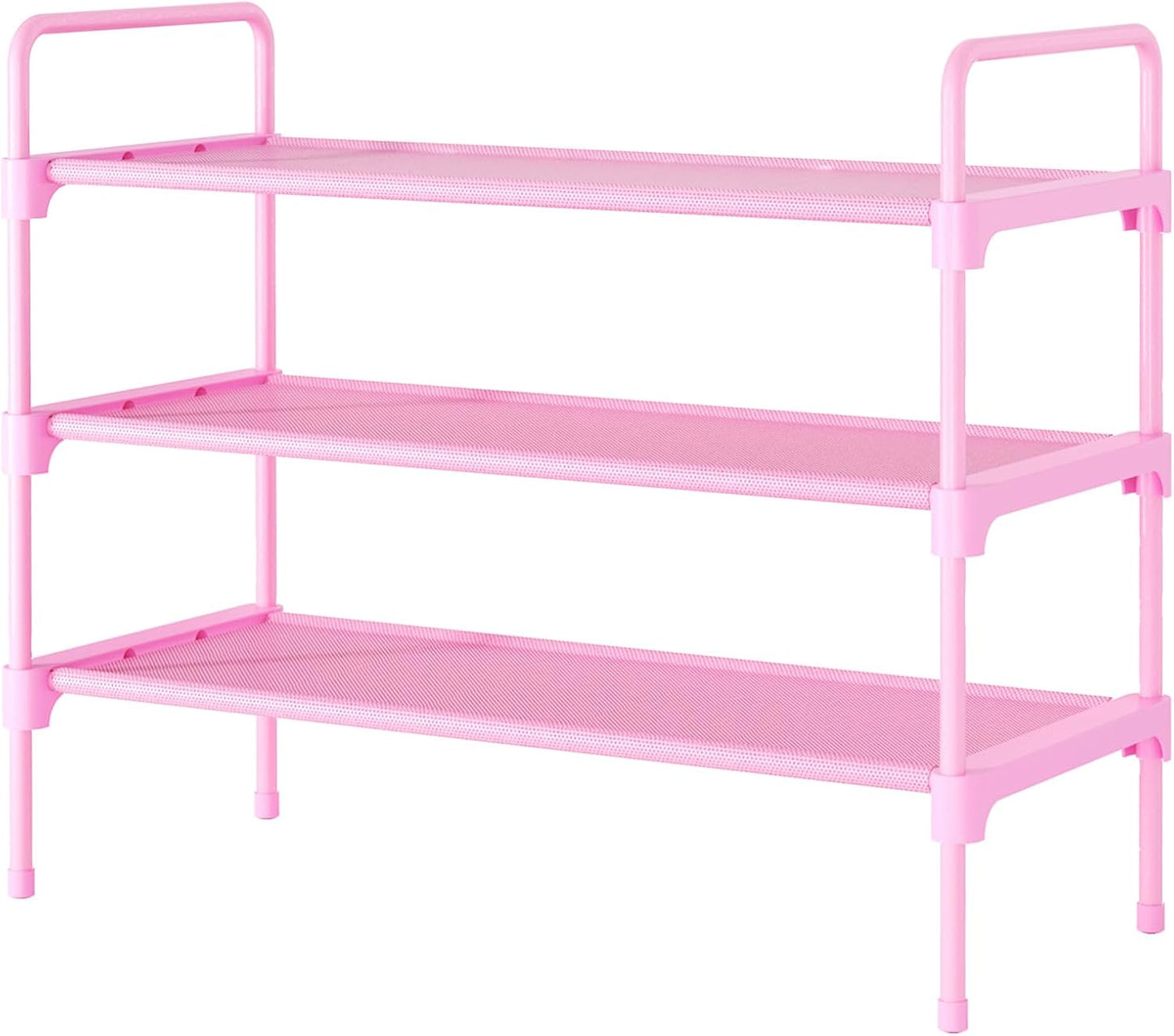 Kitsure Shoe Rack for Closet, Sturdy Shoe Storage for Entryway, Space-Saving Shoe Rack Small and Shoe Shelf, 27.6" Wide, Black
