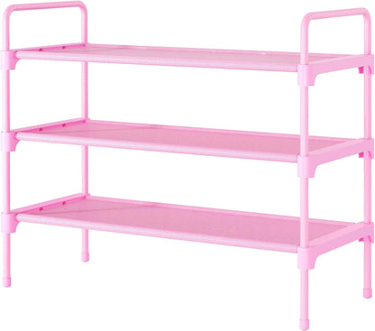 Kitsure Shoe Rack for Closet, Sturdy Shoe Storage for Entryway, Space-Saving Shoe Rack Small and Shoe Shelf, 27.6" Wide, Black