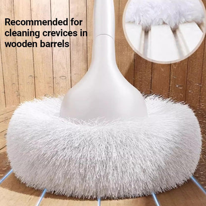 Tub Tile Scrubber Brush with 48" Extendable Long Handle, Adjustable Bathroom Brush, Non-Scratch Soft Tub Brushes Mop for Bathtub Shower Sink Faucet