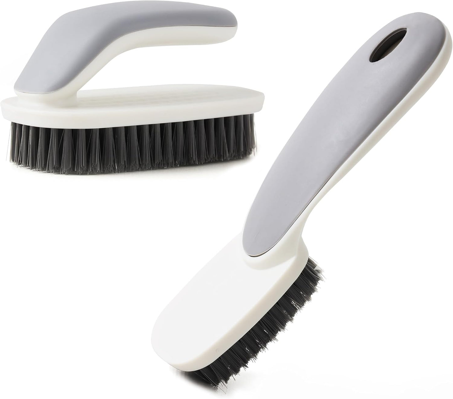 Laundry Scrub Brush 2 Pack Soft Bristle Brush Shoe Cleaning Brush for Stains Clothes Scrubbing Brush Household Cleaning Tool for Bathroom Countertop Bathtubs (Yellow)