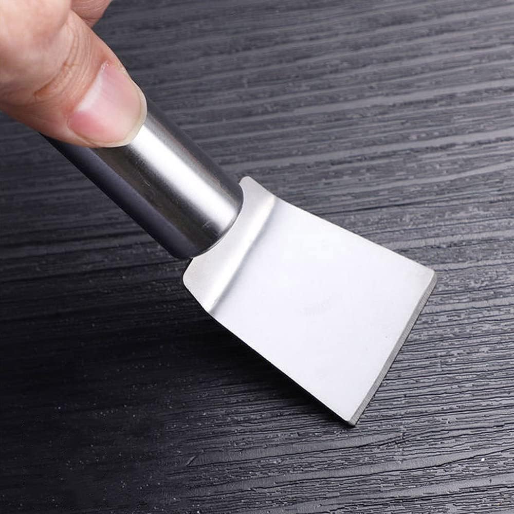 Kitchen Cleaning Scrub Brush - Deep Gas Stove Brass Wire Brushes with Stiff Bristles & Cooktop Scraper, Scrubber for Range Hood Grease Grime, Rust Cleaner for Pot Pan, Household Cleaning Tools