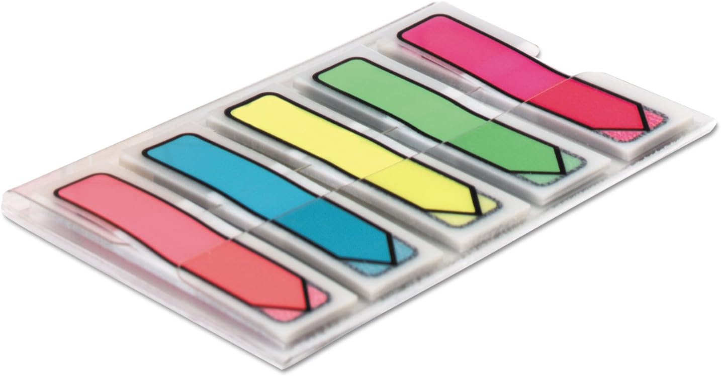 Post-it Arrow Flags, 0.47 x 1.7 in, Bright Colors, 1 Dispenser, 100 Flags | Removable Page Markers for Planners, Journals, and Calendars