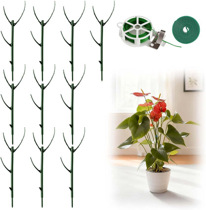 10 Pack Stackable Monstera Plant Support Stakes, Adjustable Plant Supports for Small Indoor Potted Plants, Pothos, Philodendron, Ivy & Climbing Vine Plants