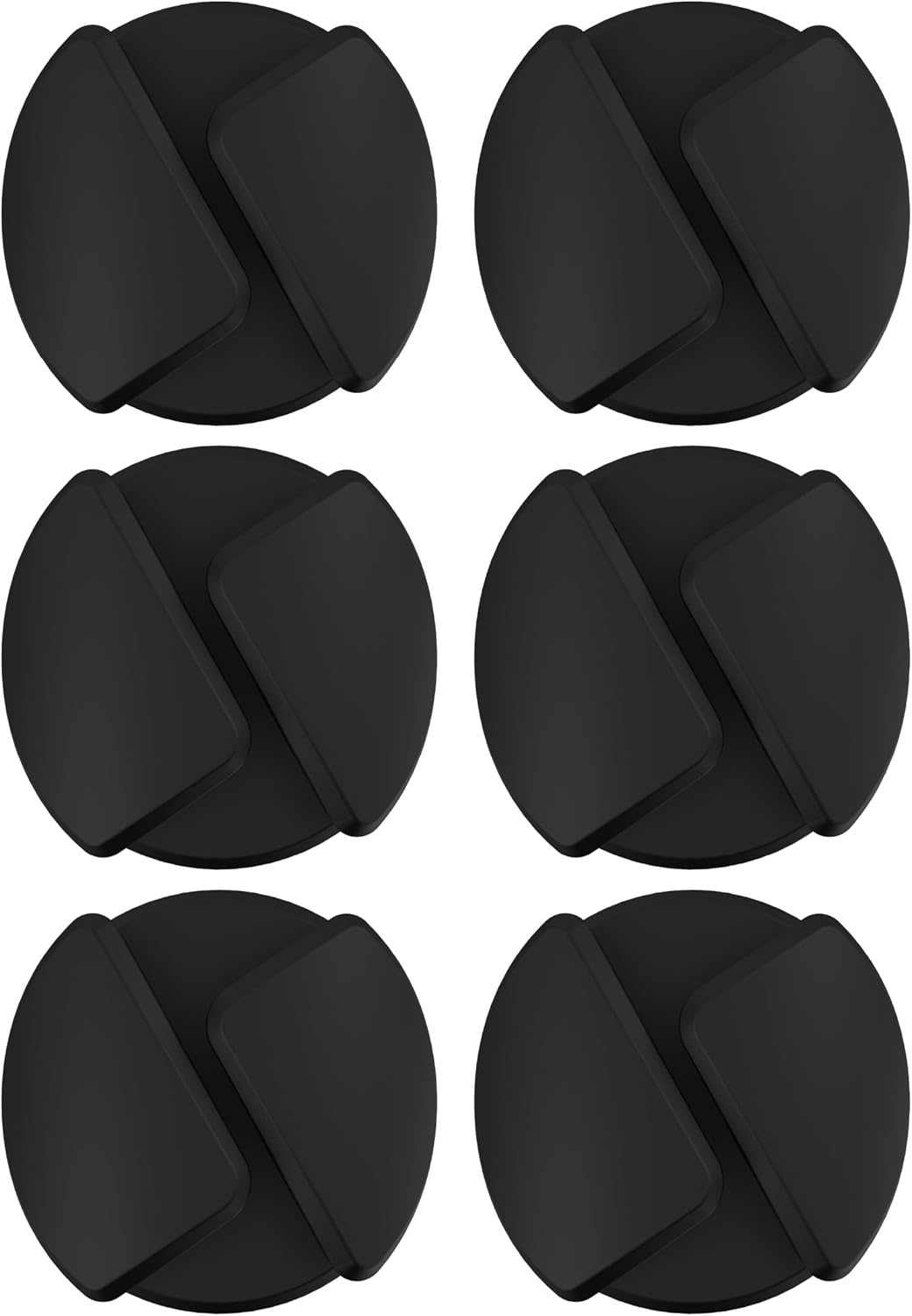 Scosche CMAR-6PKRP Cable Management Kit, 6-Pack of Black Adhesive Cable Clips for Phone Charging Cables, Charger Cords, Wire Organizer and Cord Holders for Desk, Nightstand, Car, Home, Computer