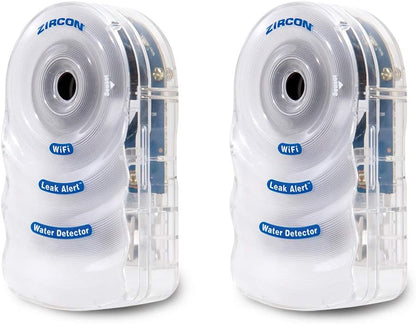 Zircon Leak Alert WiFi -Smart Electronic Water Detector Alarm with Email, Audio and Visual Alerts - Battery Included