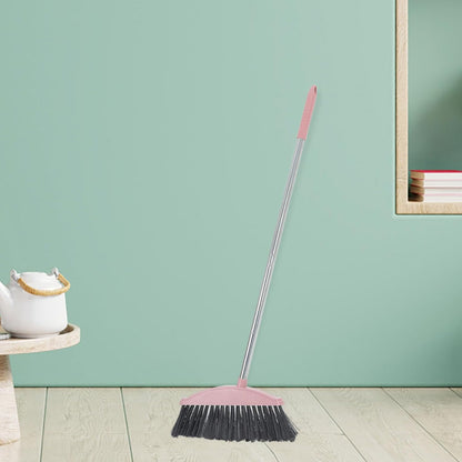 STAHAD Heavy Duty Outdoor Patio Broom with Long Handle Angle Floor Cleaning Broom for Indoor and Outdoor Use for Sweeping Pet Hair and Debris in Home and Garage